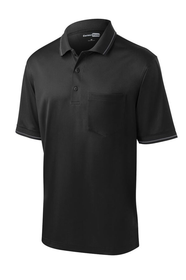 CornerStone® Select Snag-Proof Tipped Pocket Polo - Image 3