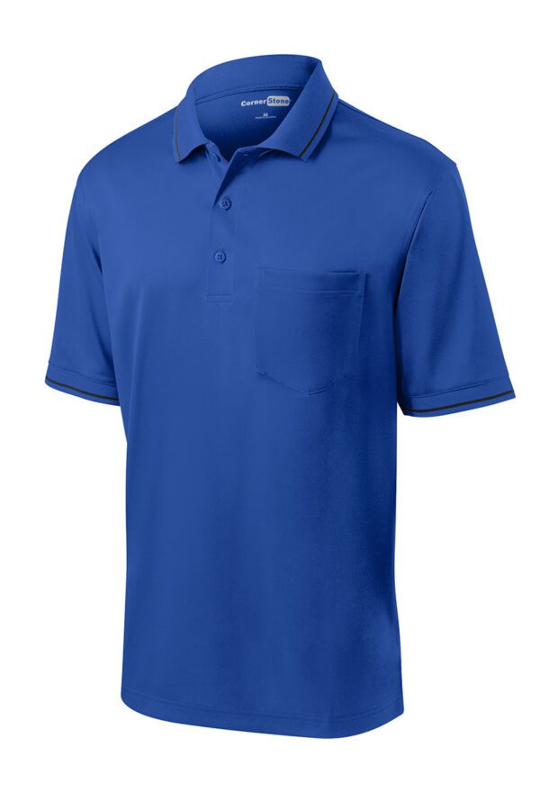 CornerStone® Select Snag-Proof Tipped Pocket Polo - Image 4