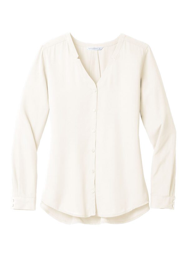 Port Authority ® Ladies Long Sleeve Button-Front Blouse - Image 4