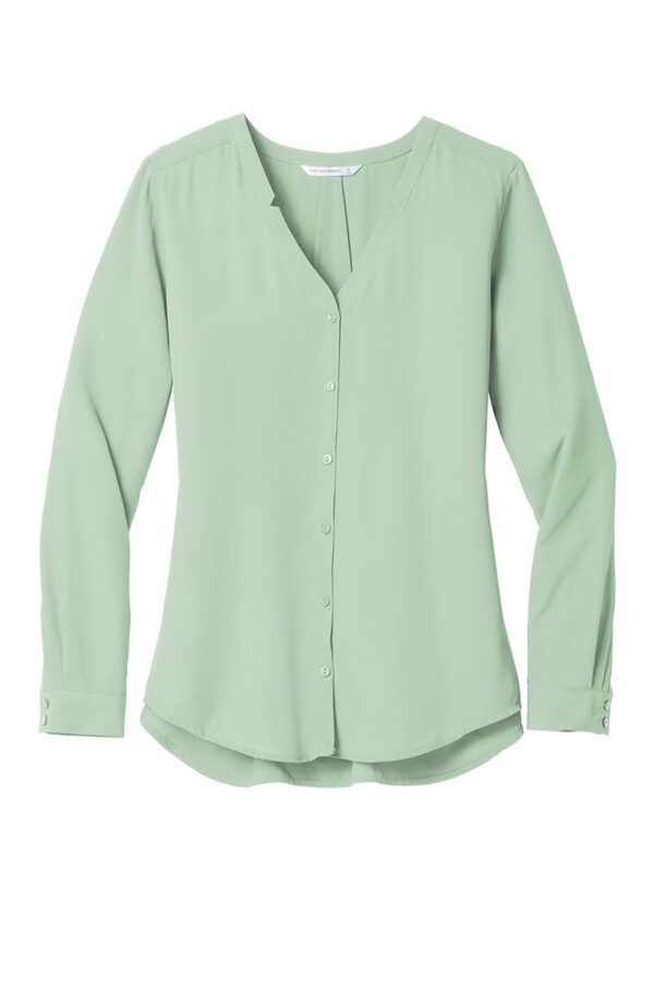 Port Authority ® Ladies Long Sleeve Button-Front Blouse - Image 3