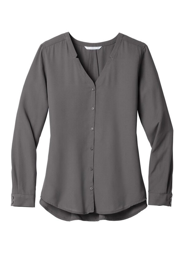 Port Authority ® Ladies Long Sleeve Button-Front Blouse - Image 2