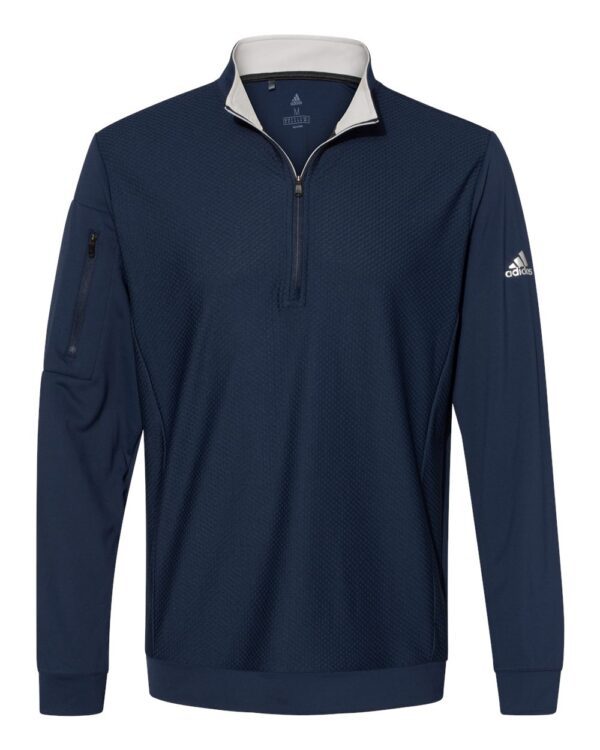 Adidas - Performance Textured Quarter-Zip Pullover - Image 3