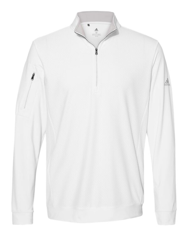 Adidas - Performance Textured Quarter-Zip Pullover - Image 2