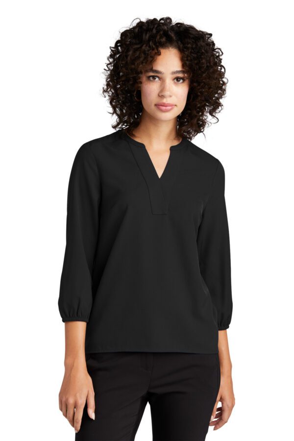 Mercer+Mettle™ Women's Stretch Crepe 3/4-Sleeve Blouse - Image 2