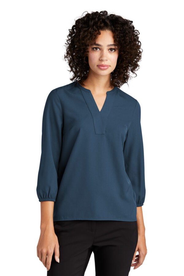 Mercer+Mettle™ Women's Stretch Crepe 3/4-Sleeve Blouse - Image 5