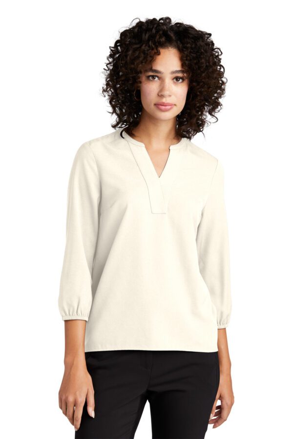 Mercer+Mettle™ Women's Stretch Crepe 3/4-Sleeve Blouse - Image 4