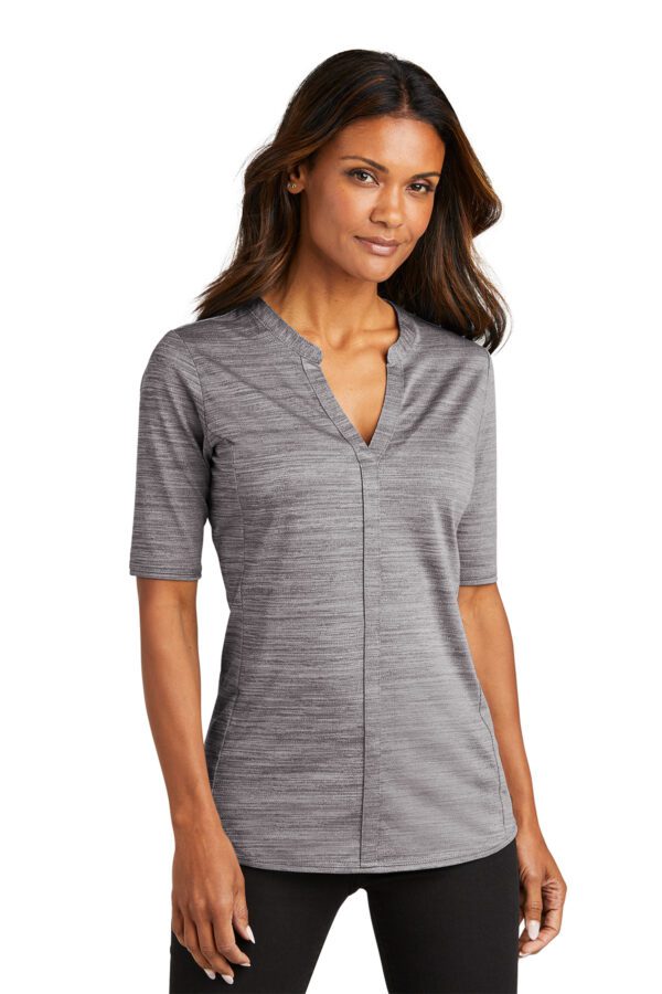 Port Authority ® Ladies Stretch Heather Open Neck Top - Image 2