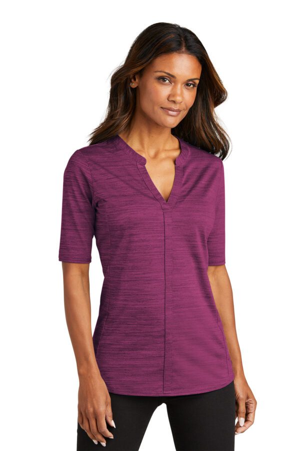 Port Authority ® Ladies Stretch Heather Open Neck Top - Image 3