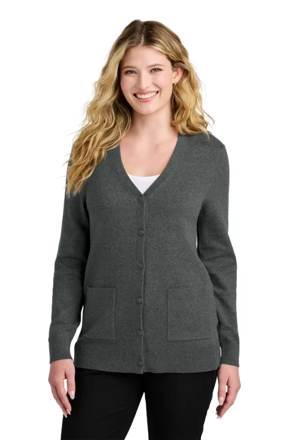 Port Authority® Women’s Easy Care Button-Up Cardigan Sweater - Image 3